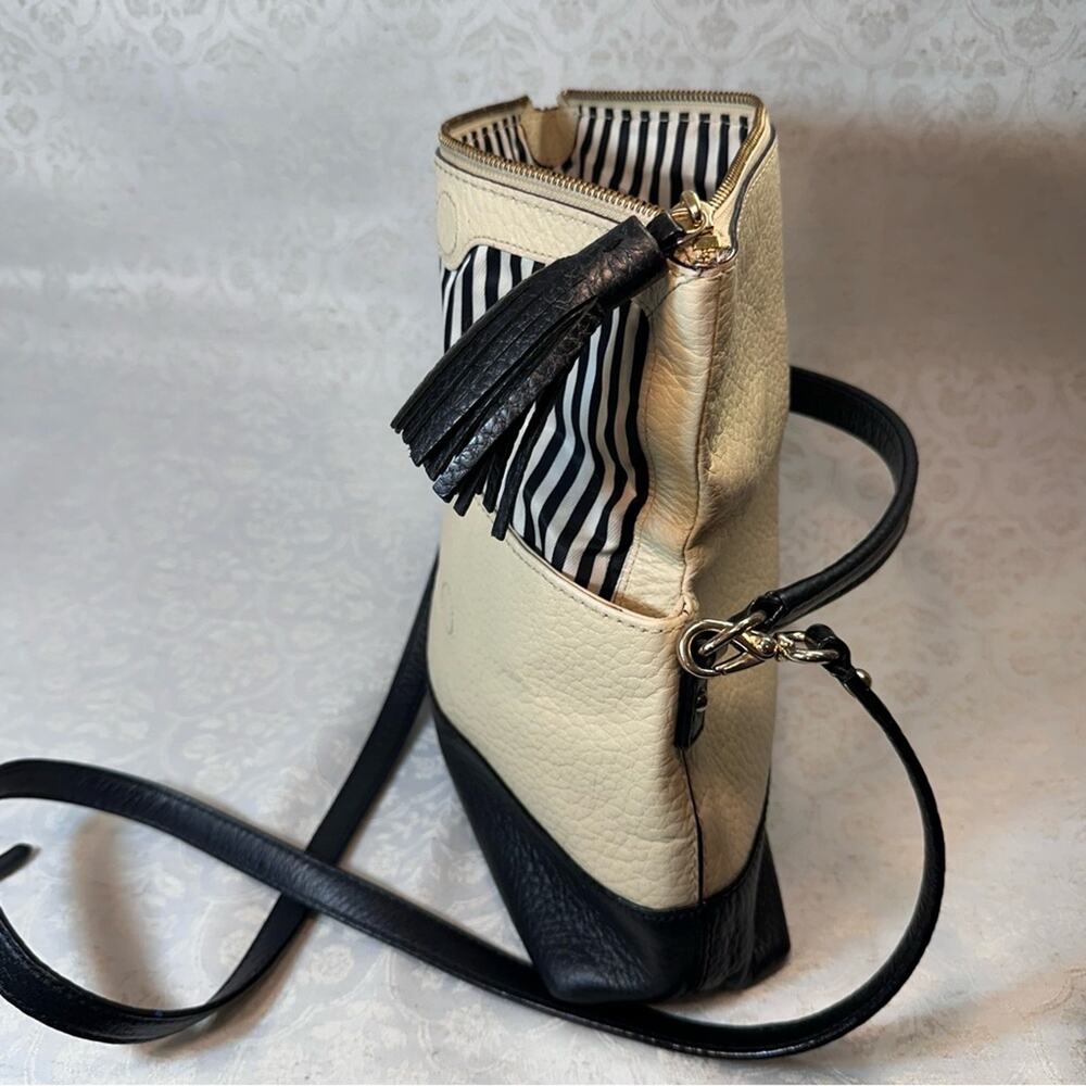 Kate Spade Southport Avenue Maria Ivory Black and Cream Crossbody Satchel Bag - Picture 4 of 6